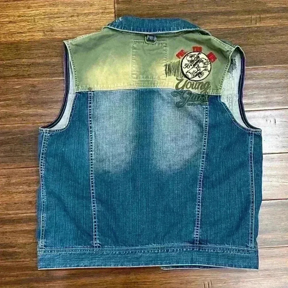 Parish Nation Grunge Army Vest - Y2K - size XL - Picture 5 of 7